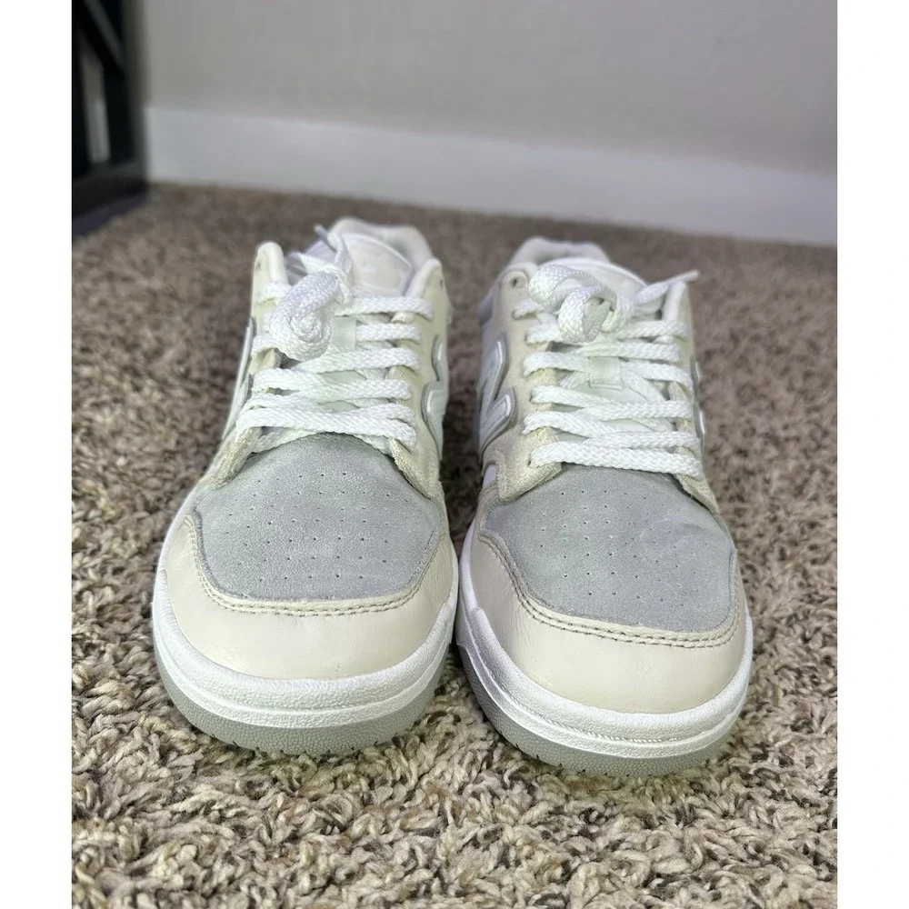 New Balance BB480LGW Beige Cream White Sneakers Men's Size 6 / Women's 7.5